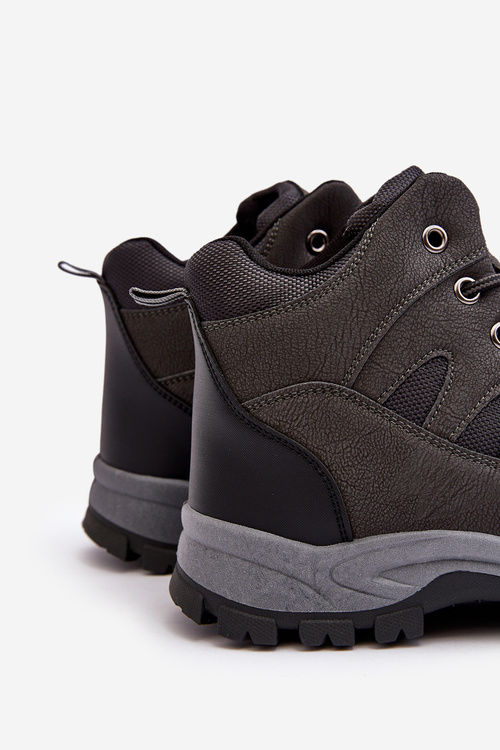 Mužské Klasické Turistické Boty Šedé Gometti