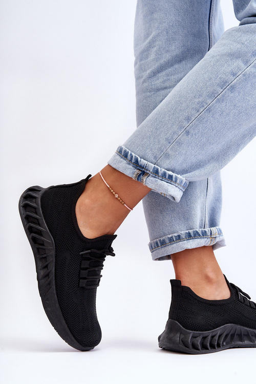 Ženské posuvné materiály tenisky čierna venett