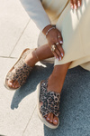 Zazoo 40392 Kožené Sandále Dámske Leopardie Hnedé