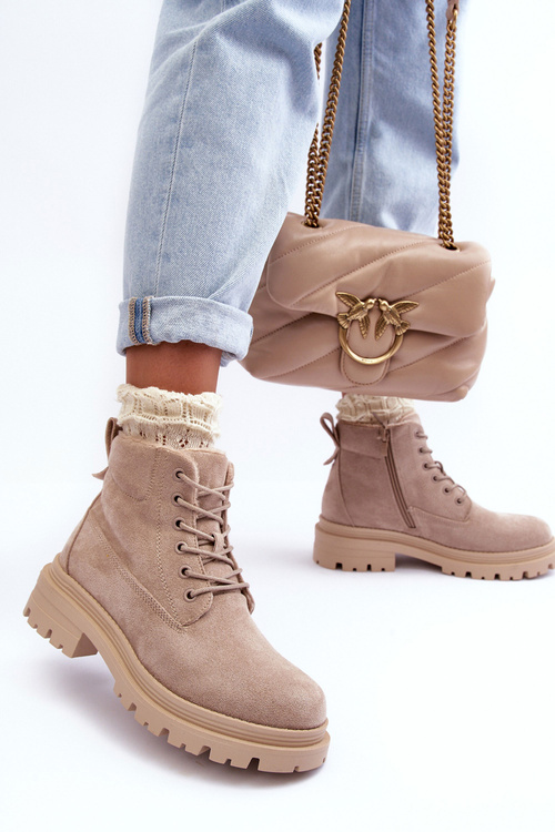 Ocieplené Trapery Z Ušlechtilé Kůže Bežové Alden