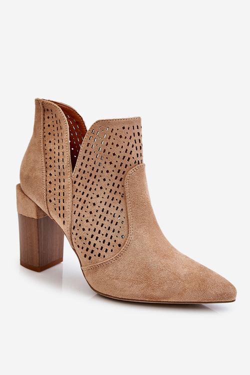 Módny semišový otvor vysoké podpätky Genevi