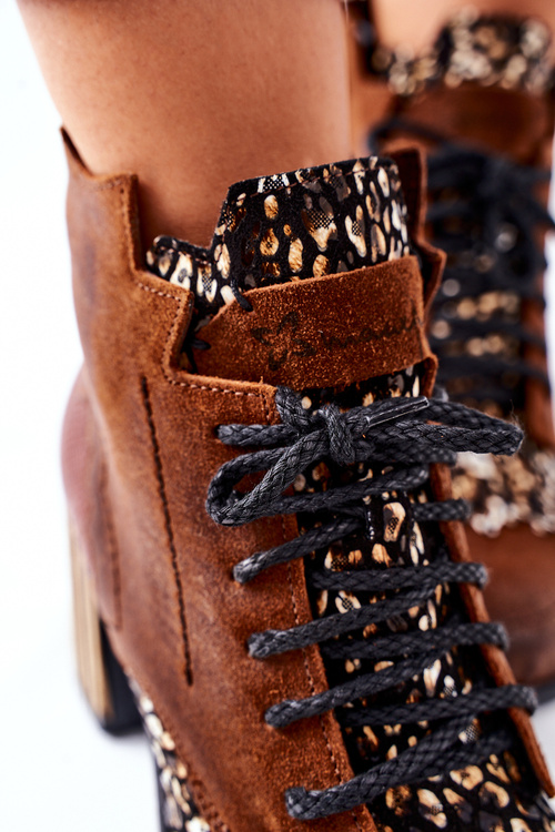 Dámské Boty Maciejka Kožené Hnědé 03190-02