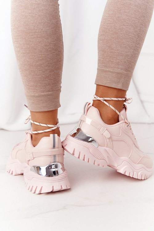 Dámske tenisky na masívnom ružovom ovplyvňovači