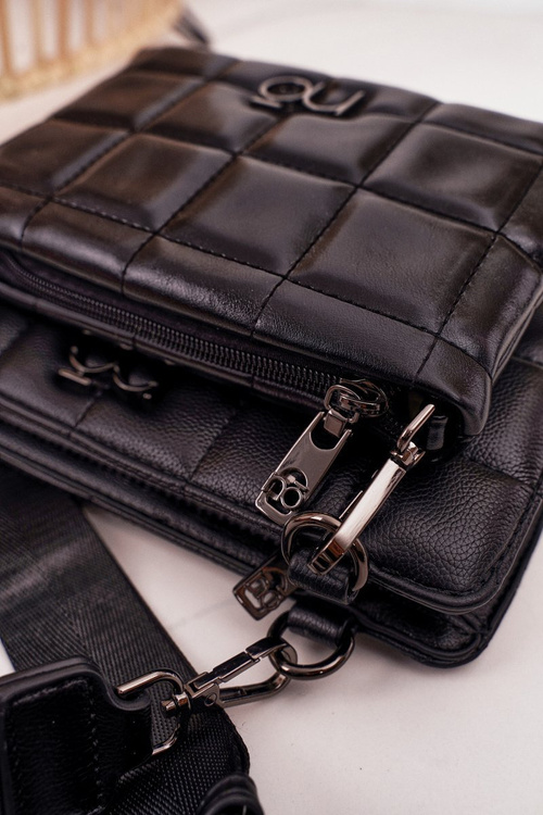 Multifunkčná prešívaná kabelka Nobo Nobo-K1300 Black Messenger