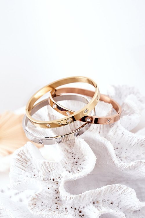 Náramek S Velkým Kubickým Zirkonem Růžové Zlato