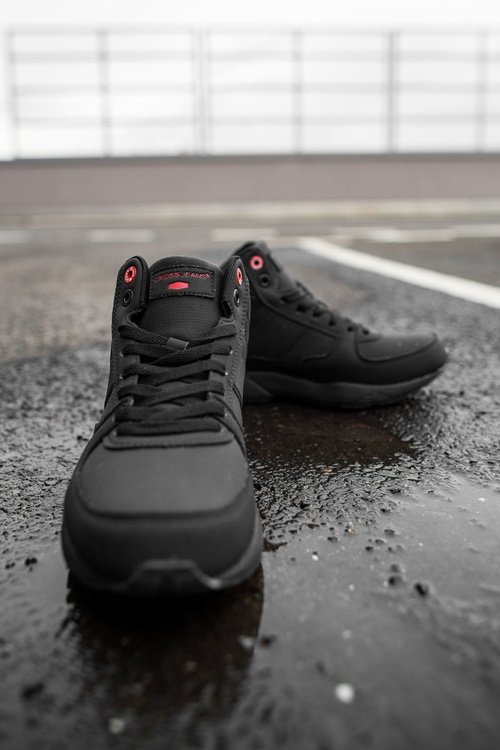 Pánske turistické topánky krížové džínsy čierne EE1R4121C