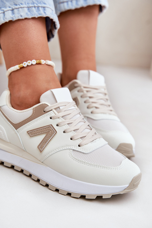 Dámské Sportovní Boty Z Eko Kůže Béžové Berieta