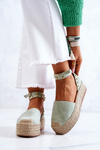 Espadrilky Sandály s tryskami Zelené Lillian 