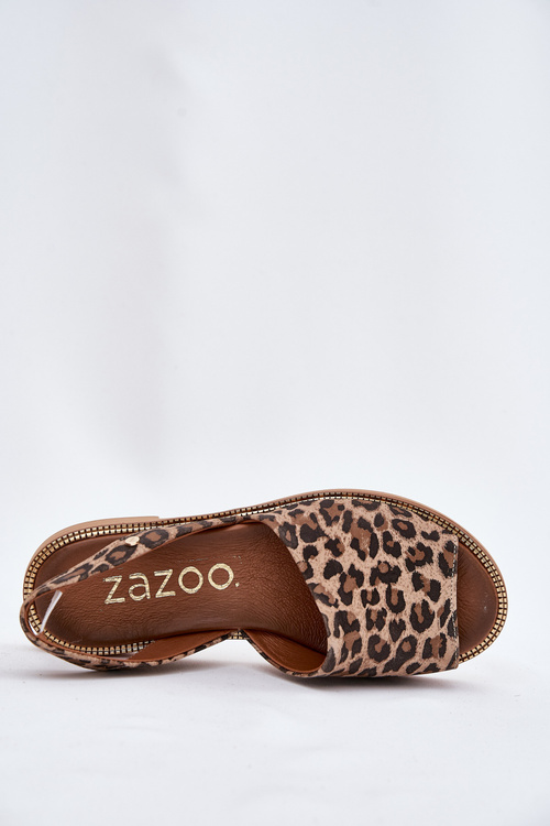 Zazoo 40327 Kožené Nazúvacie Sandále Leopard
