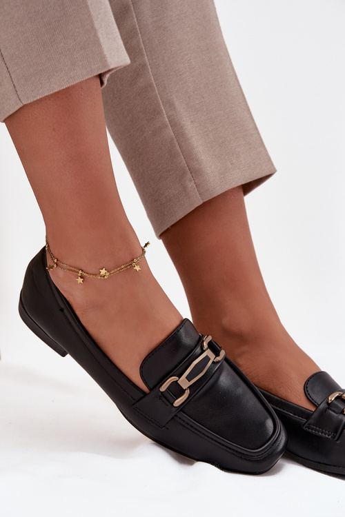 Dámske Mokasíny S Ozdobou Čierne Priscelle