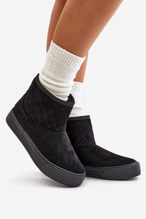 Sněžné boty na zip s kožešinovou podšívkou Big Star OO274A522 černé