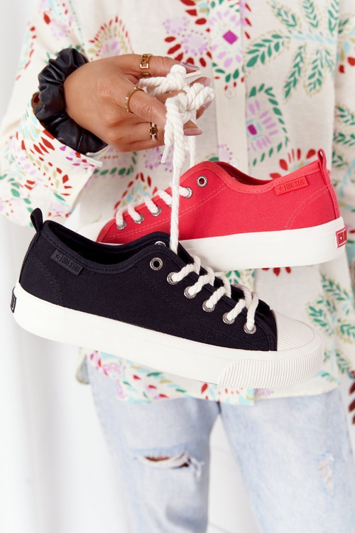 Dámske tenisky so šnúrkou Big Star FF274184 čierna