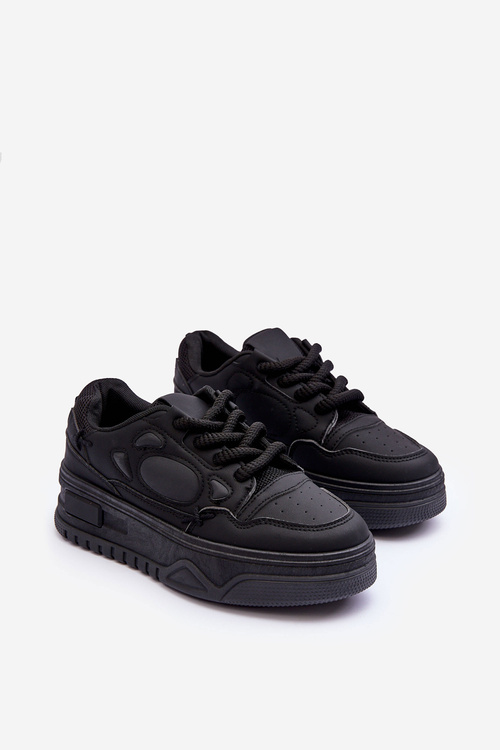 Dámske tenisky na platforme Black Finos