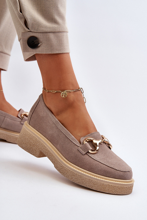 Zazoo 3429 Zamszové Dámske Mokasíny S Ozdobou Hnedé