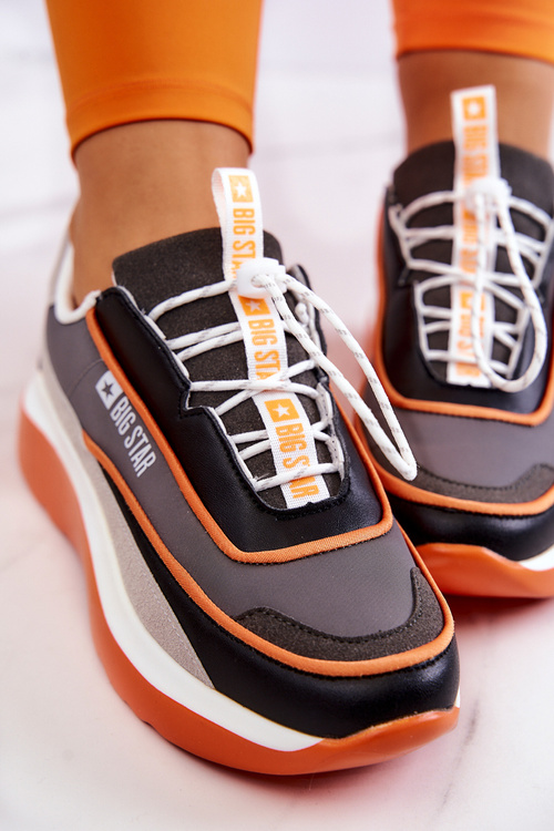 Sportovní obuv Tenisky Big Star JJ274996 Šedo-oranžová