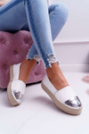 Espadrilles Dámska biela platforma Ringer