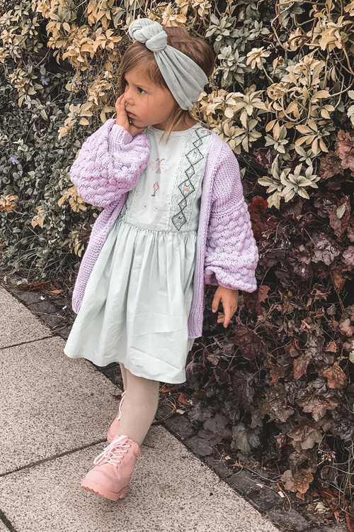 práškové růžové teplé Dětské boty traper Dexter