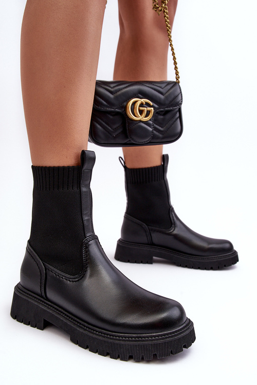 Ploché podpätky čierna veľká hviezda MM2745432