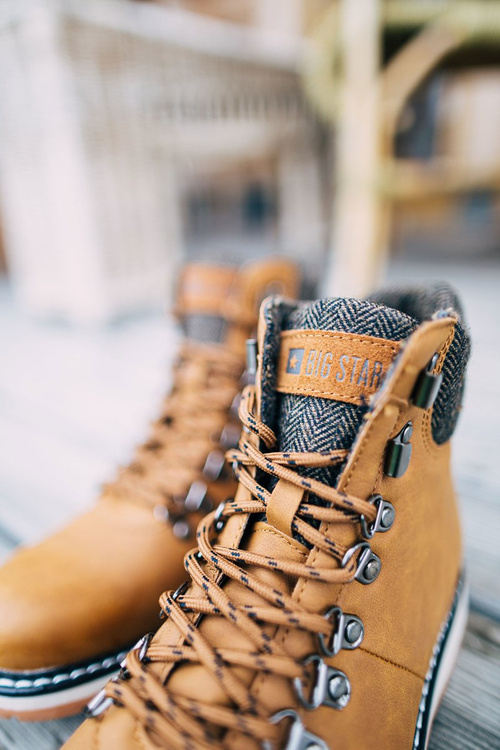 Pánské Vysoké Traperky Big Star Camel EE174402