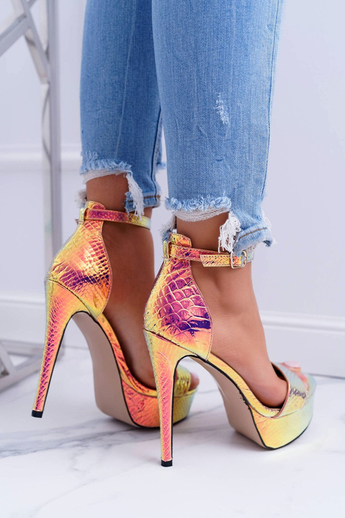 Dámske čerpadlá na vysokých podpätkoch Golden Shakeit Platforma benzínu