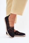 Krajkové Espadrilky Dámské Černé Adelira