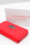 Veľká ženská červená peňaženka Diana & Co