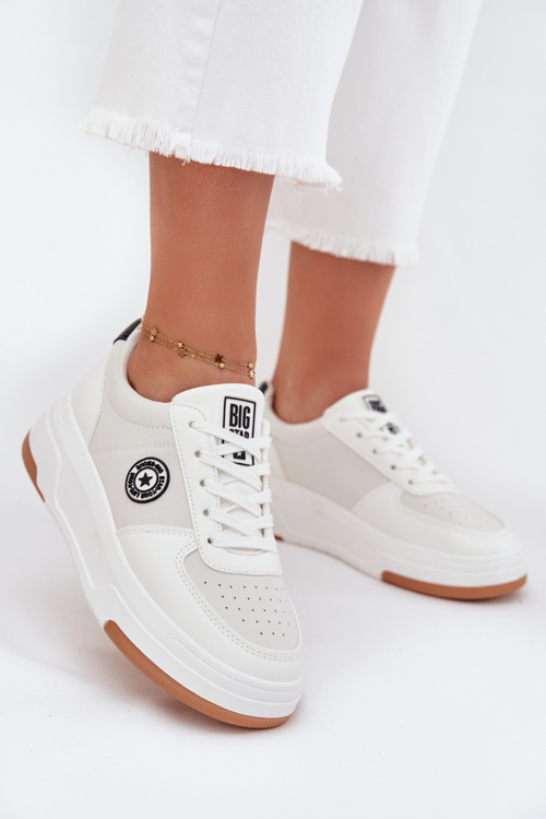 Dámské Tenisky Na Platformě Big Star RR274572 HI-POLY SYSTEM Bílé