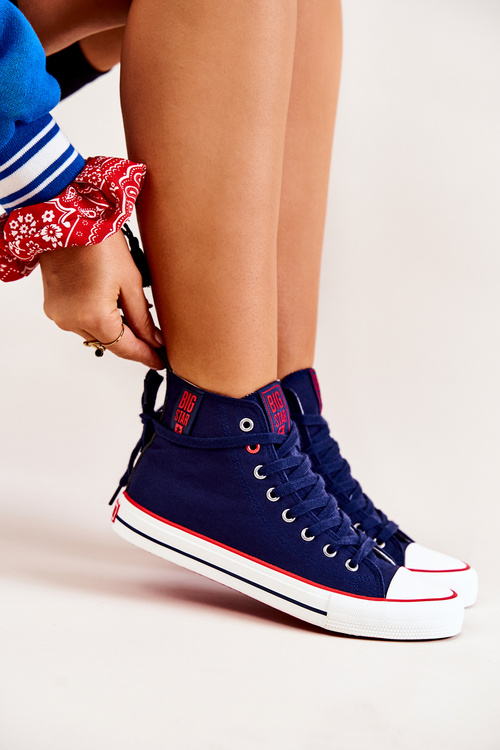 Vysoká veľká hviezda JJ274125 Navy Blue tenisky