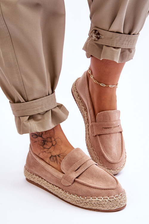 Dámské semišové espadrilky Béžove Keyla