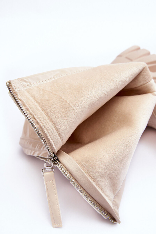 Maľované topánky na masívnej plošine s béžovým ringo zipsom