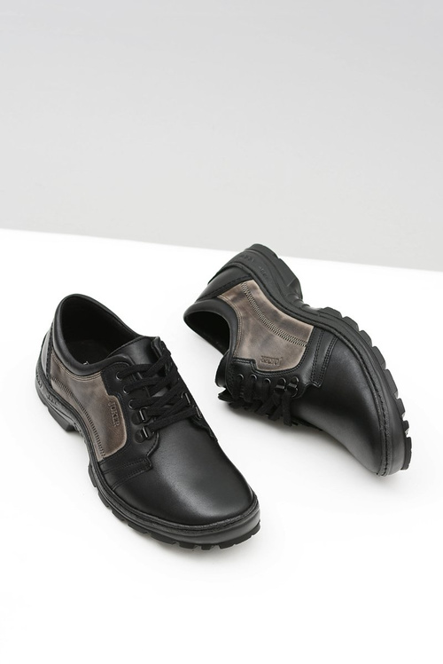 Pánské kožené klasické černé boty Favello