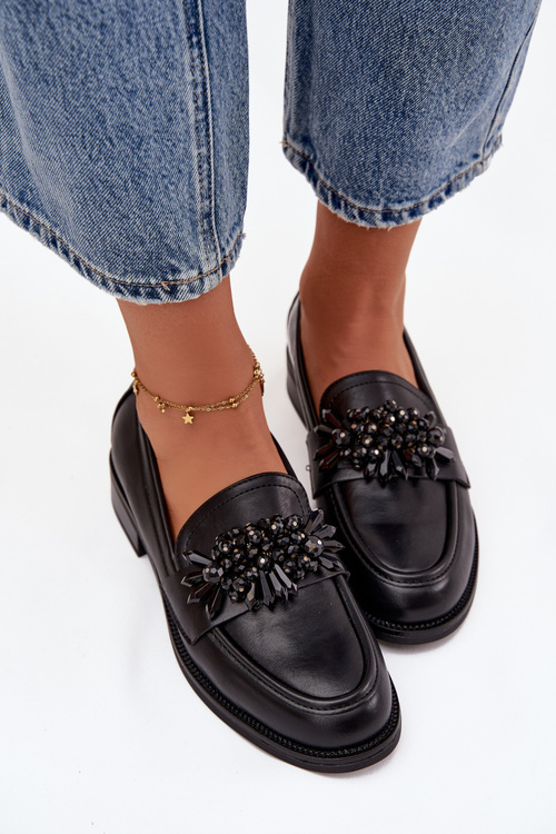 Dámske Mokasíny S Ozdobou Čierne Murelle