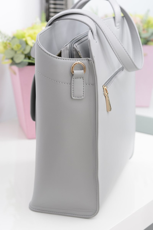 Monnari Minimalist Grey Women Bag With Pocket