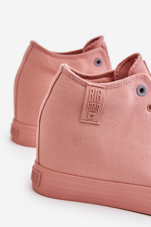 Vysoké tenisky na skrytom klinoch Big Star LL274036 Pink