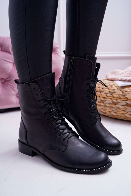 Dámske topánky zrno kože Nicole 2315 Black the Island