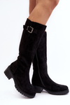 Black Saranai Suede Women's Suede Boots