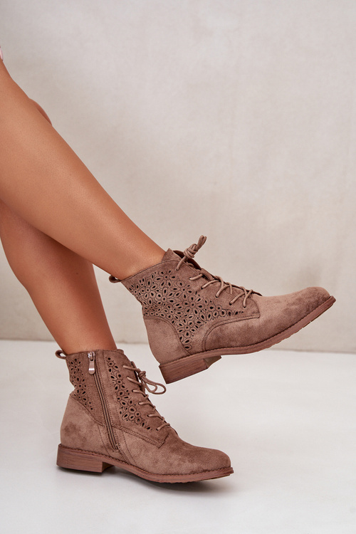 Dámské Boty Se Vzorem Hnědé S.Barski HY66-136