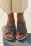 Zazoo 40392 Kožené Sandále Dámske Leopardie Hnedé
