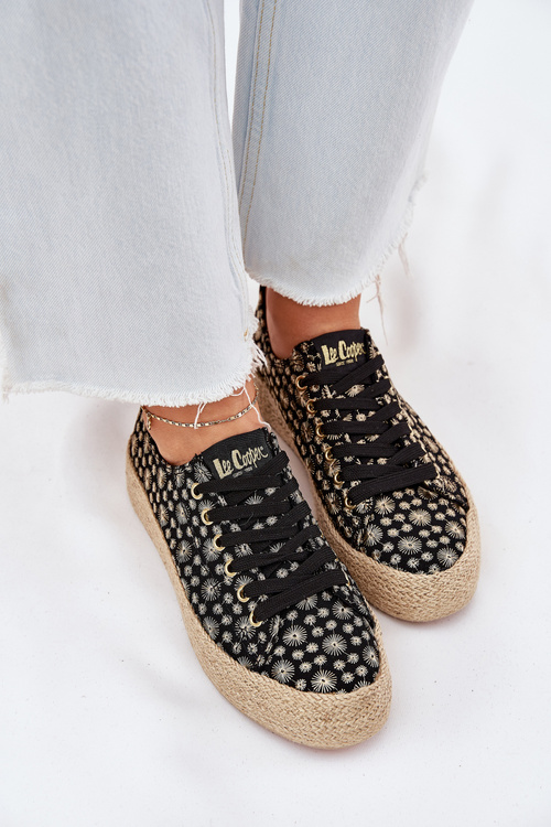 Vzory tenisky dámské na platformě s pletením Lee Cooper LCW-25-08-3647L černé