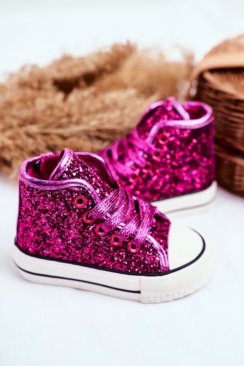 Detské trblietavé tenisky spojenecká Fuksia
