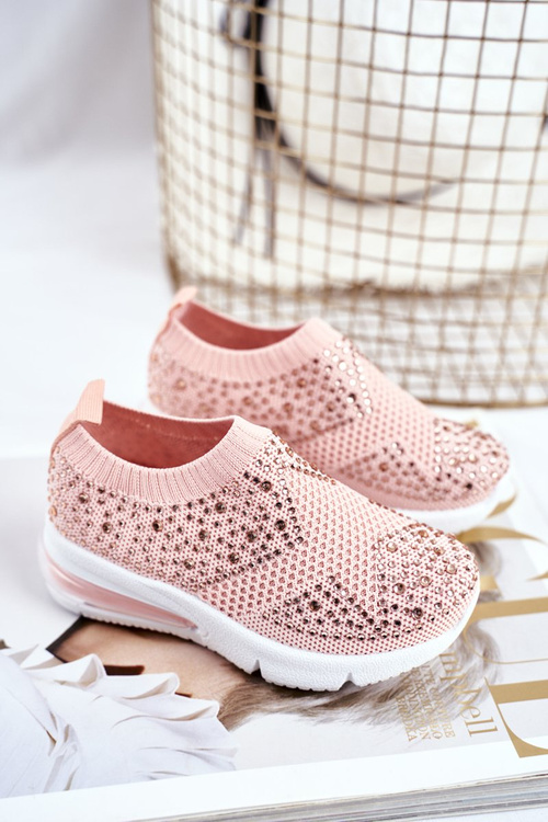 Detské športové topánky s zirkónmi Pink Linda