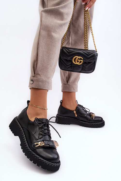 Dámské kožené polobotky D&A MR870-80 Černé