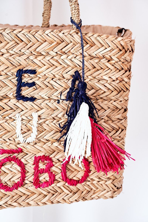 Nakupujúci opletená kabelka Nobo xk0410 béžová