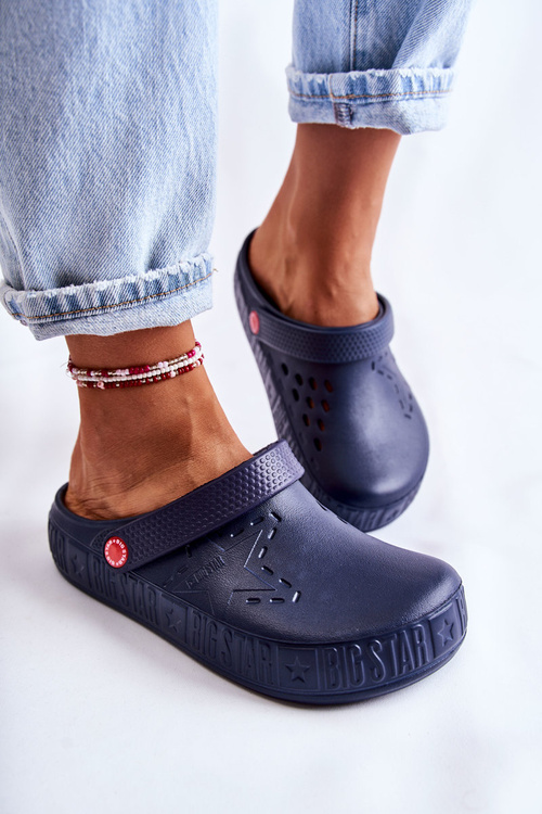 Ľahká Kroksy veľká hviezda Kroksy II275002 NAVY BLUE PLIPPERS