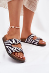 Dámské Pantofle S Přezkami Zebra Oliena