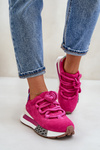 Dámske Zamszové Tenisky Na Platforme S Hrubým Šnurovaním Fuchsie Artiker 55C0086