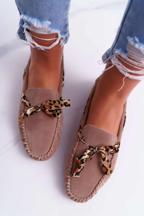 Dámské Mokasíny Lu Boo Eko-semiš Béžové Plummy