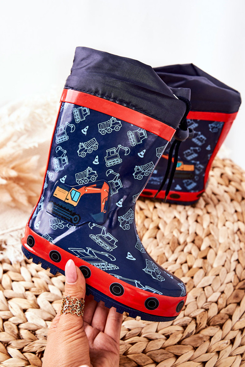 Detský gumový galoshes Navy Blue Uttris rýpadlo