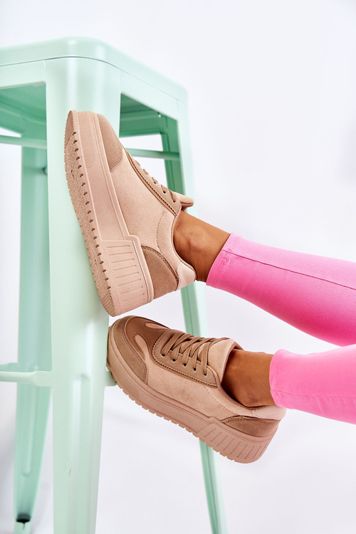 Dámske semišové športové topánky béžové segurro