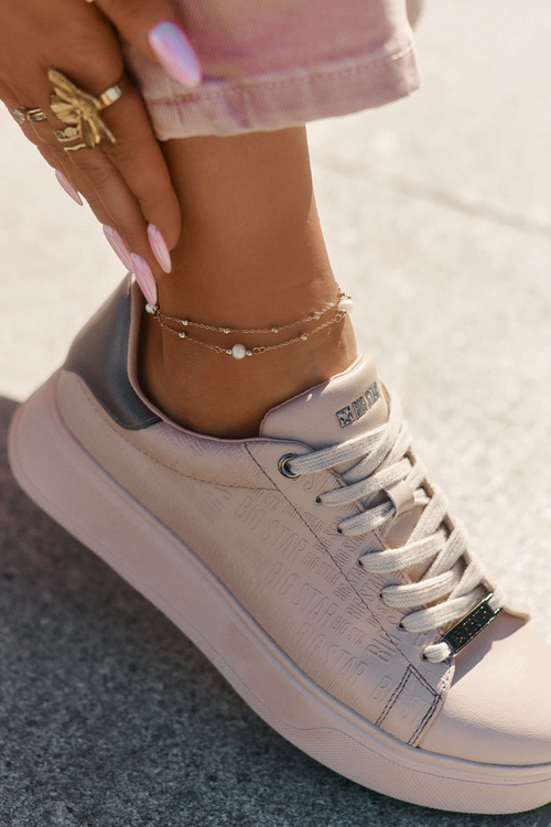 Dámské Tenisky Z Eko Kůže Big Star RR274259 Béžové